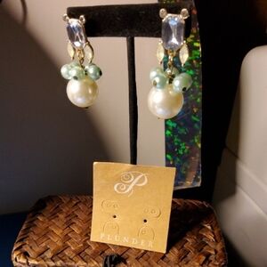 Plunder Pearl and Crystal Drop Earrings.